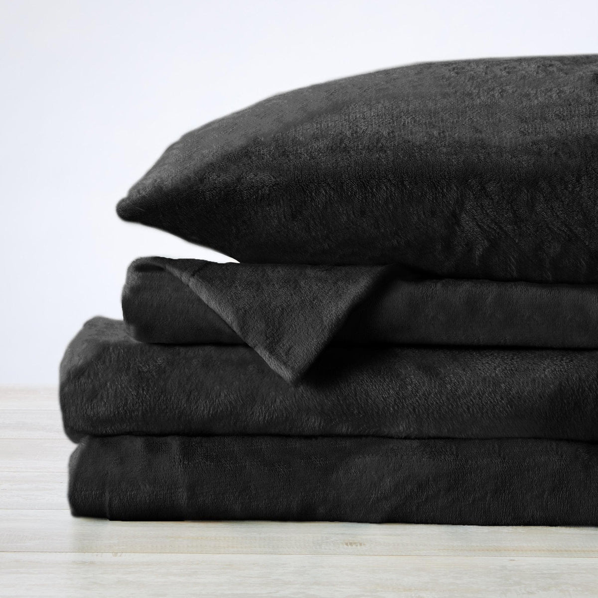 Solid Velvet Plush Sheet Set – Velvet Luxe Collection – view 83