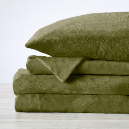 Solid Velvet Plush Sheet Set – Velvet Luxe Collection – view 89