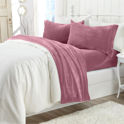 Solid Velvet Plush Sheet Set – Velvet Luxe Collection – view 93
