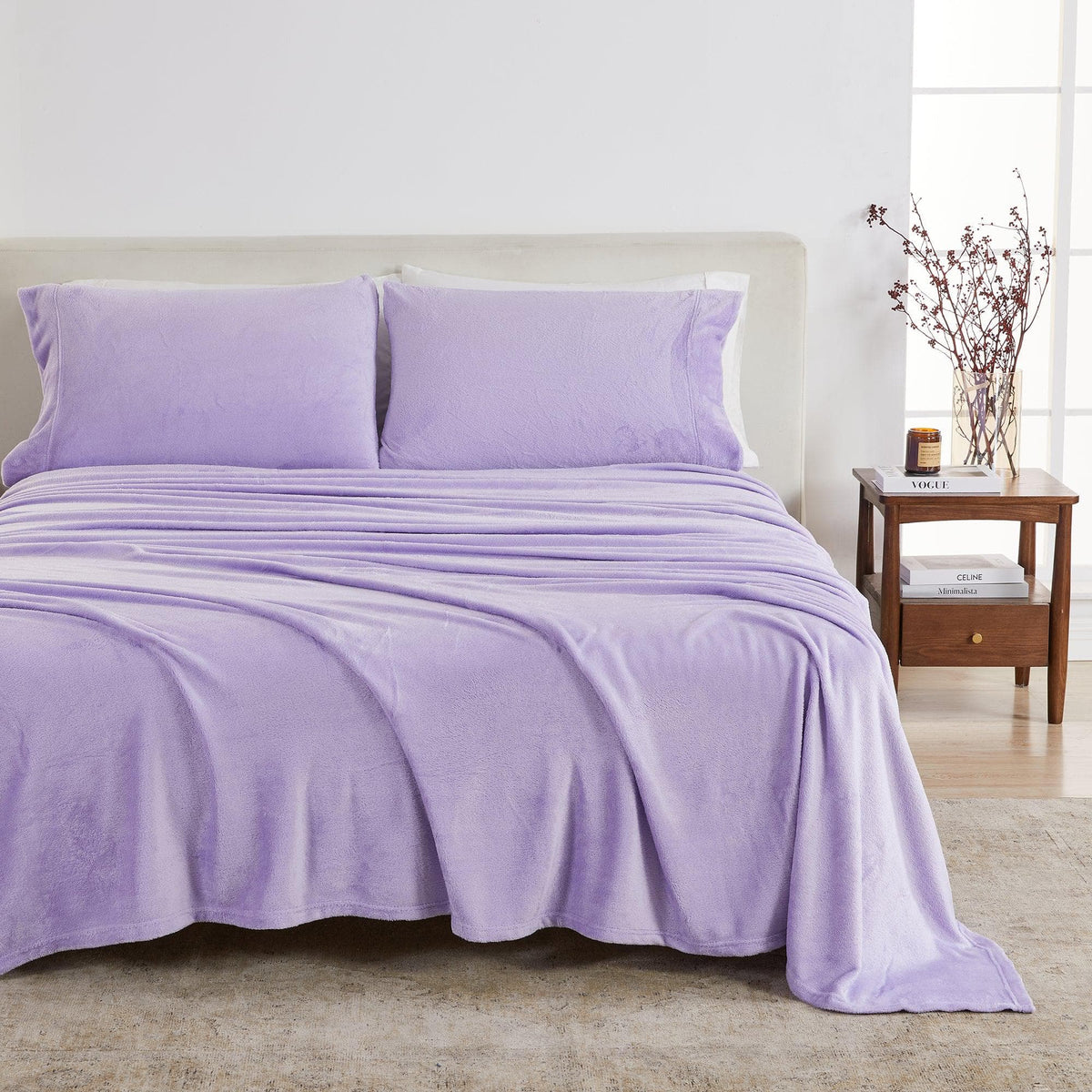 Solid Velvet Plush Sheet Set – Velvet Luxe Collection – view 109