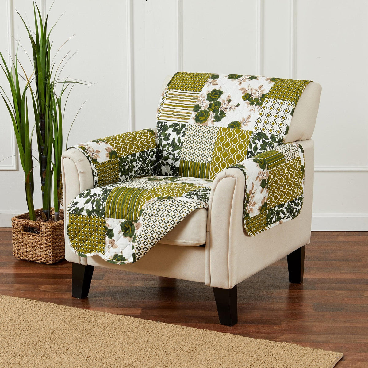 Reversible Patchwork Furniture Protector – Langdon Collection Sofa Cover – view 145