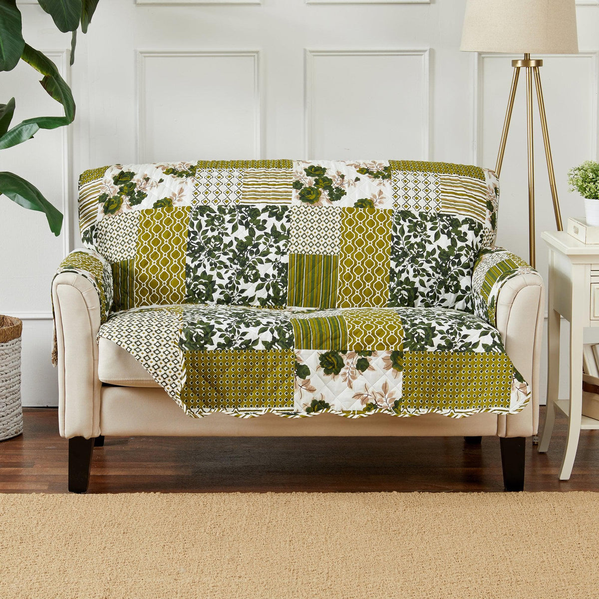 Reversible Patchwork Furniture Protector – Langdon Collection Sofa Cover – view 149