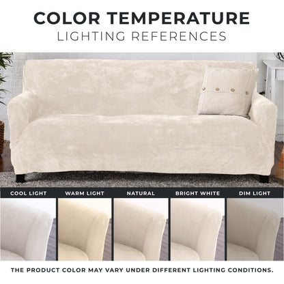 Velvet Stretch Slipcover – Gale Collection Form-Fit Sofa Cover – view 150