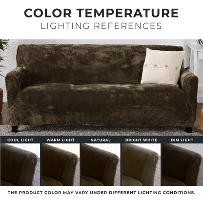 Velvet Stretch Slipcover – Gale Collection Form-Fit Sofa Cover – view 179