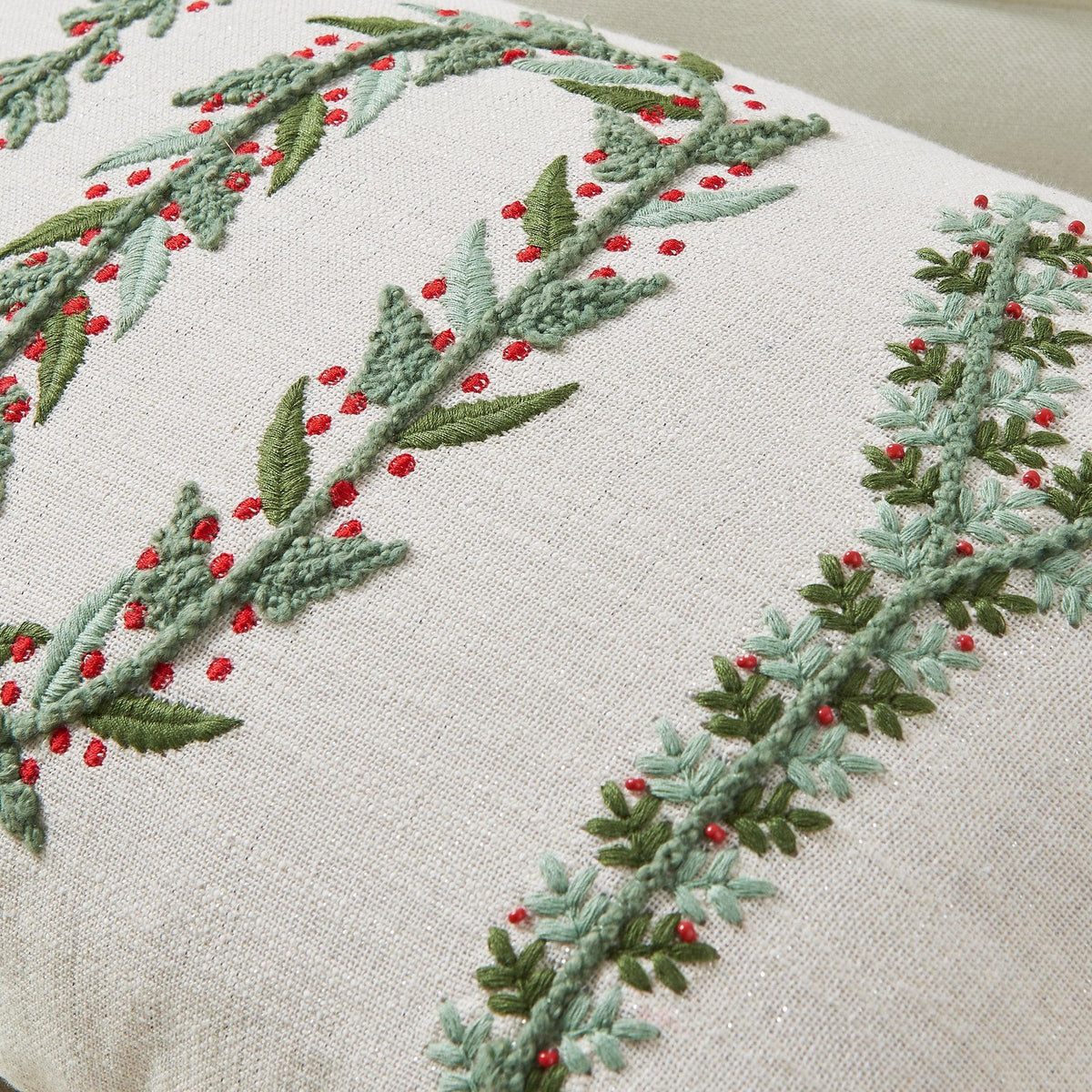 Jubilee Collection Embroidered Holiday Throw Pillow with Insert – view 32