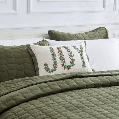Jubilee Collection Embroidered Holiday Throw Pillow with Insert – view 33