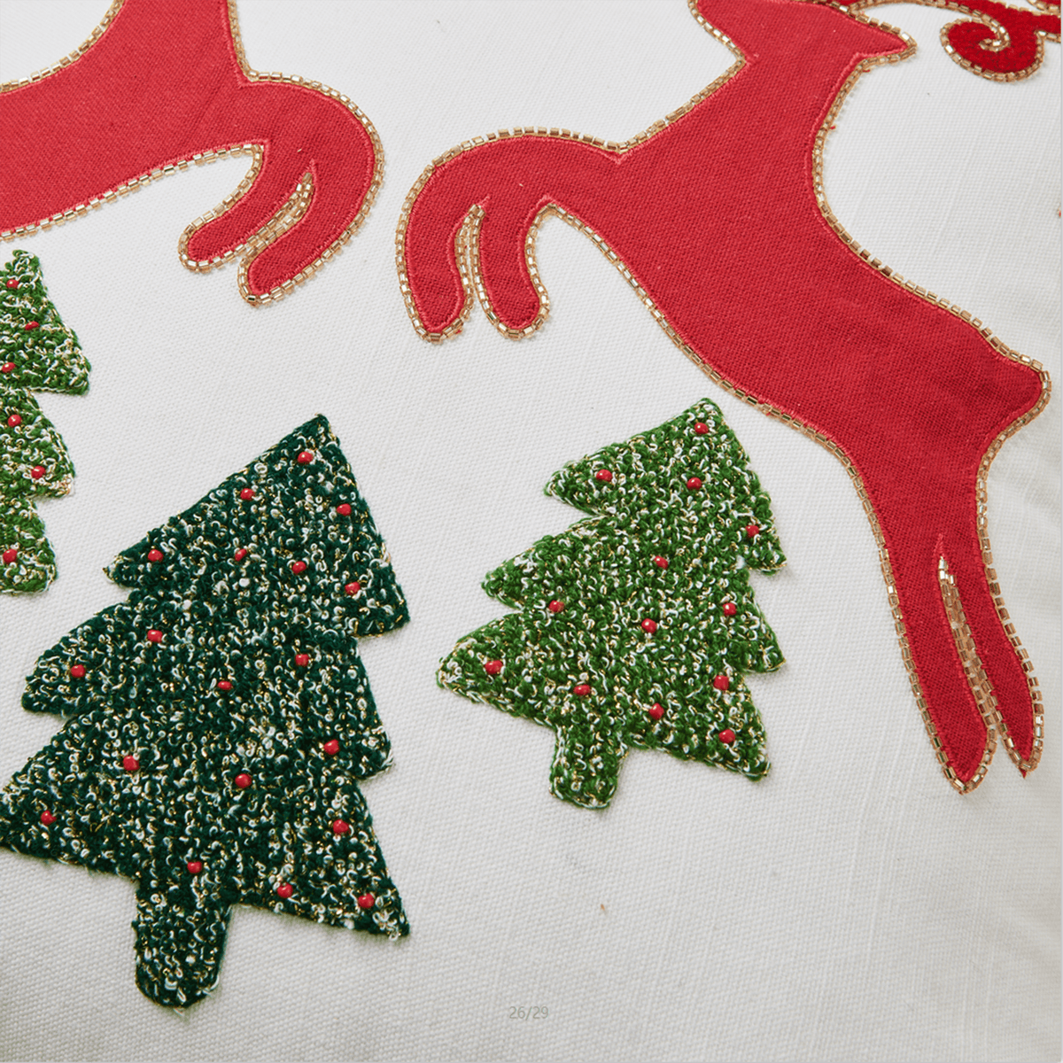 Jubilee Collection Embroidered Holiday Throw Pillow with Insert – view 14