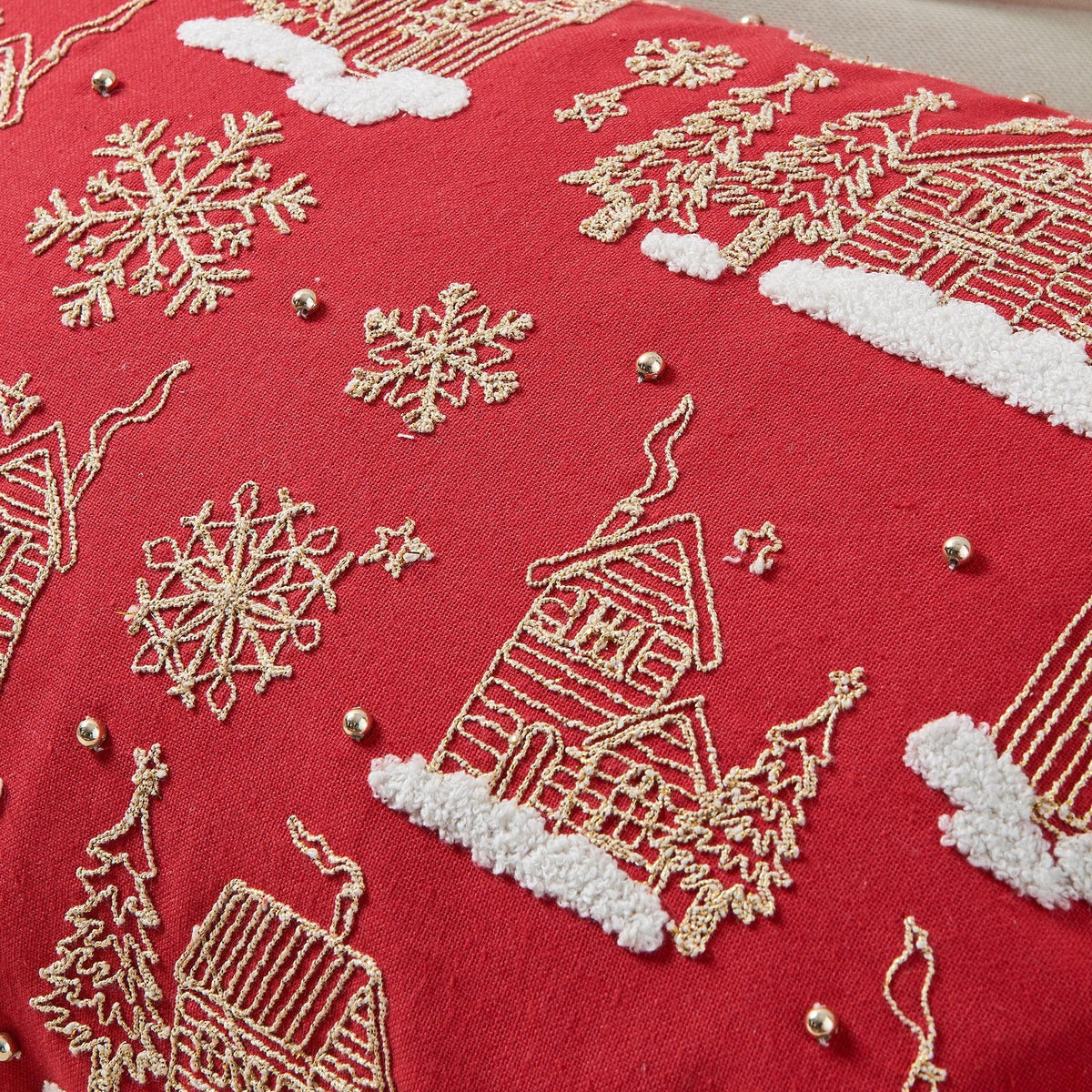 Jubilee Collection Embroidered Holiday Throw Pillow with Insert – view 68