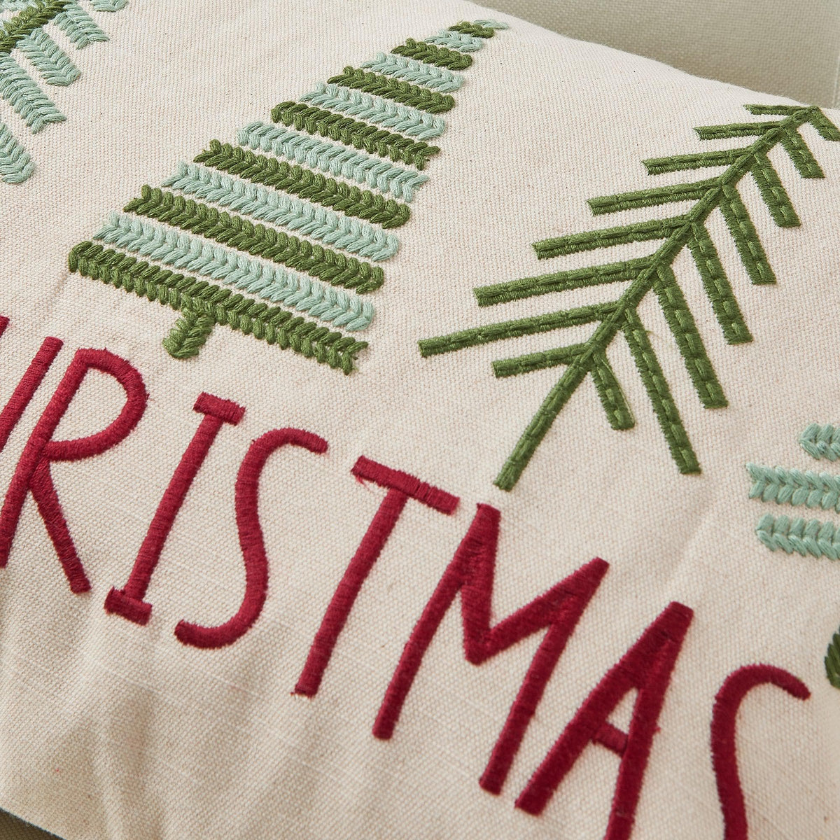 Jubilee Collection Embroidered Holiday Throw Pillow with Insert – view 51