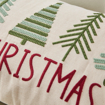 Jubilee Collection Embroidered Holiday Throw Pillow with Insert – view 51