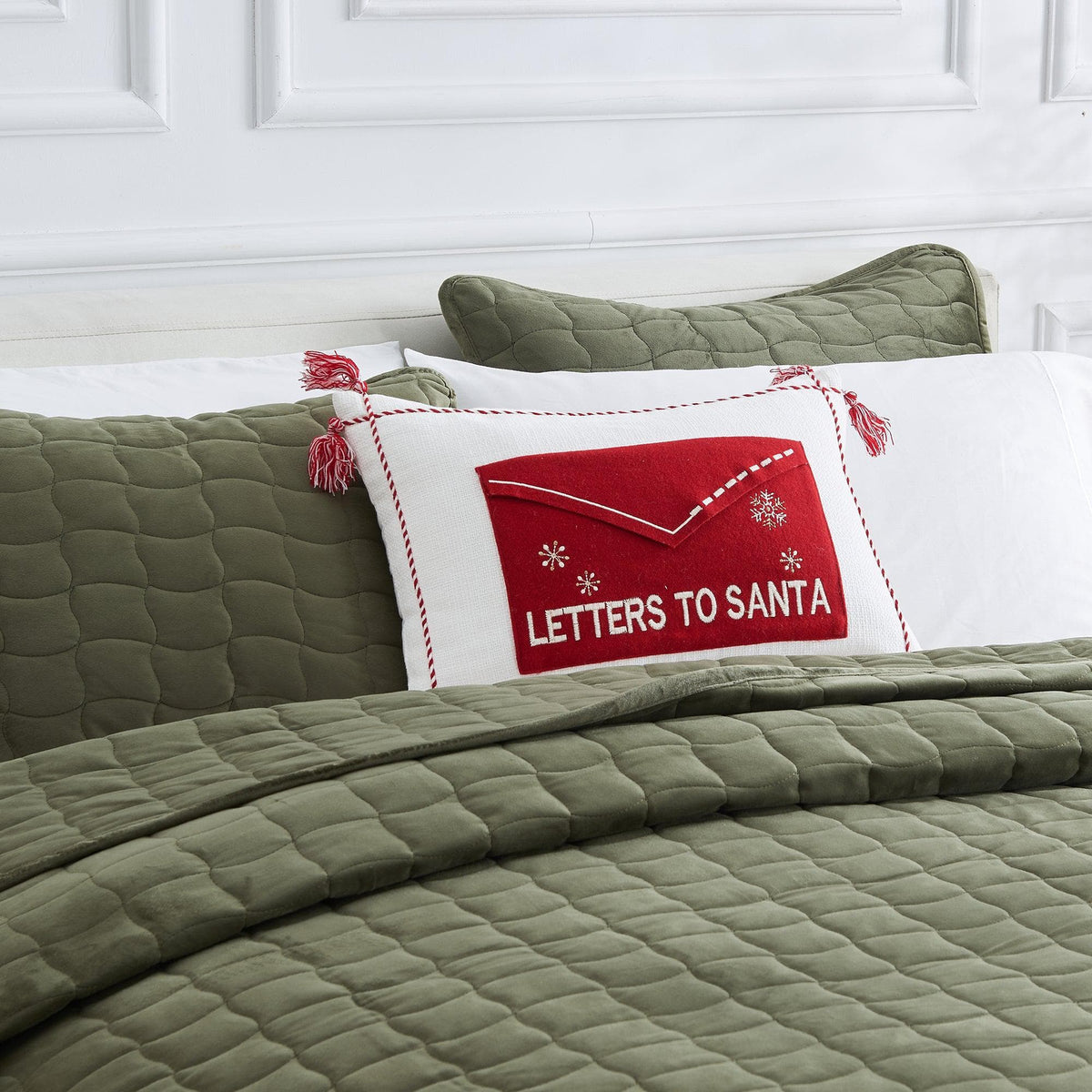 Jubilee Collection Embroidered Holiday Throw Pillow with Insert – view 57