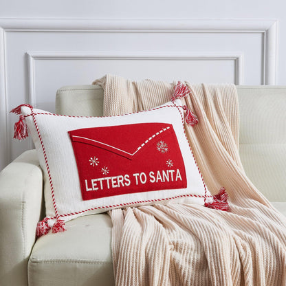 Jubilee Collection Embroidered Holiday Throw Pillow with Insert – view 55