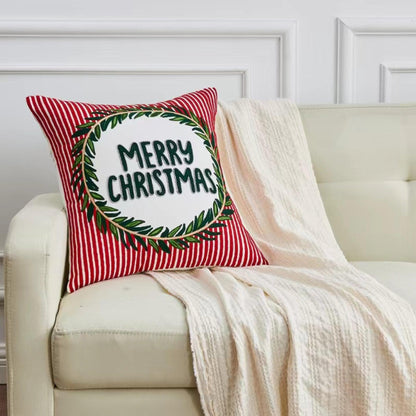 Jubilee Collection Embroidered Holiday Throw Pillow with Insert – view 25