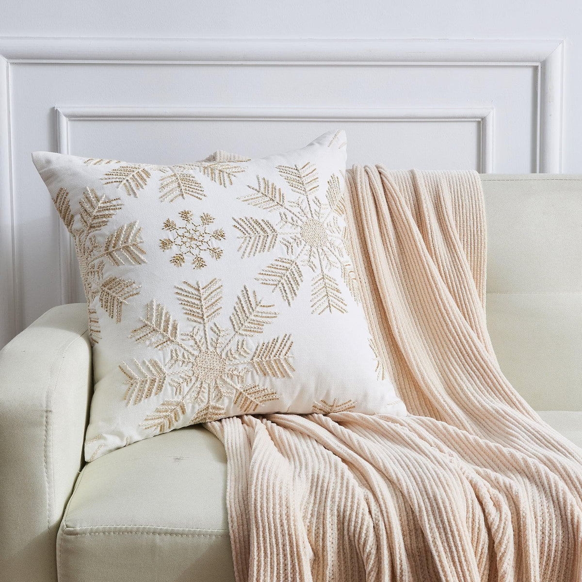 Jubilee Collection Embroidered Holiday Throw Pillow with Insert – view 61
