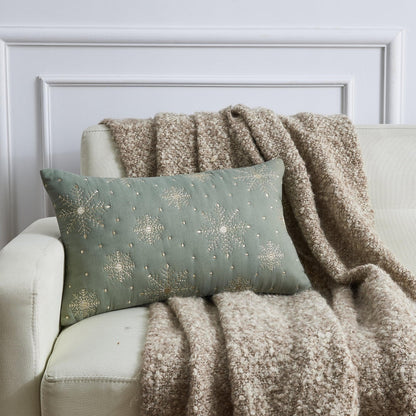 Jubilee Collection Embroidered Holiday Throw Pillow with Insert – view 37