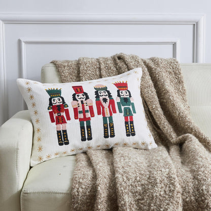 Jubilee Collection Embroidered Holiday Throw Pillow with Insert – view 43