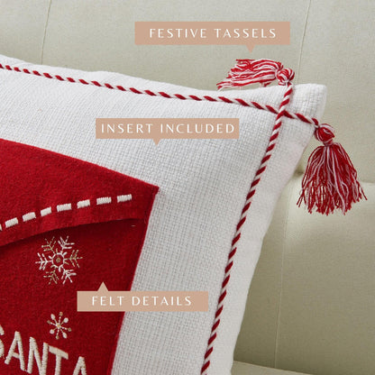 Jubilee Collection Embroidered Holiday Throw Pillow with Insert – view 58