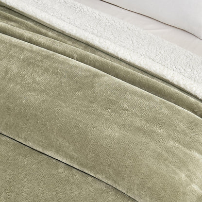 Kinsley Collection Velvet Plush Sherpa Luxury Bed Blanket and Throw – view 104