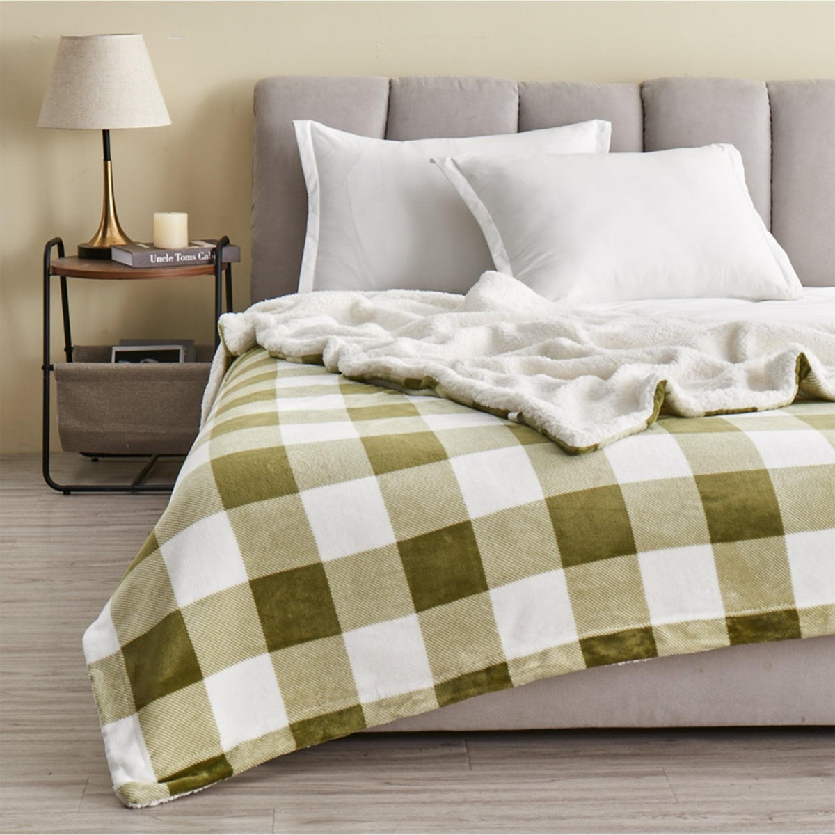 Kinsley Collection Velvet Plush Sherpa Luxury Bed Blanket and Throw – view 113