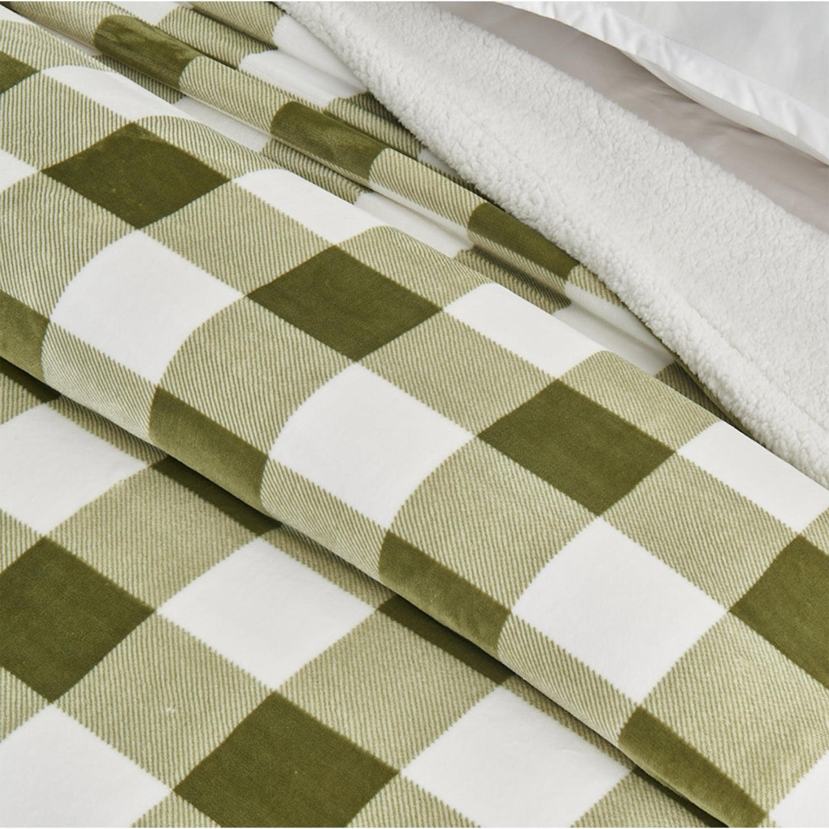 Kinsley Collection Velvet Plush Sherpa Luxury Bed Blanket and Throw – view 114