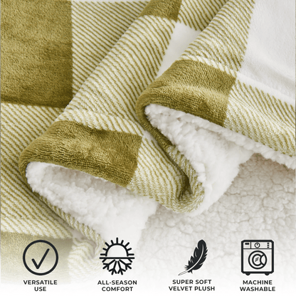 Kinsley Collection Velvet Plush Sherpa Luxury Bed Blanket and Throw – view 115