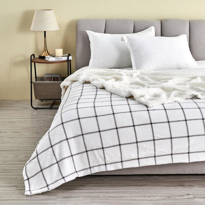 Kinsley Collection Velvet Plush Sherpa Luxury Bed Blanket and Throw – view 124