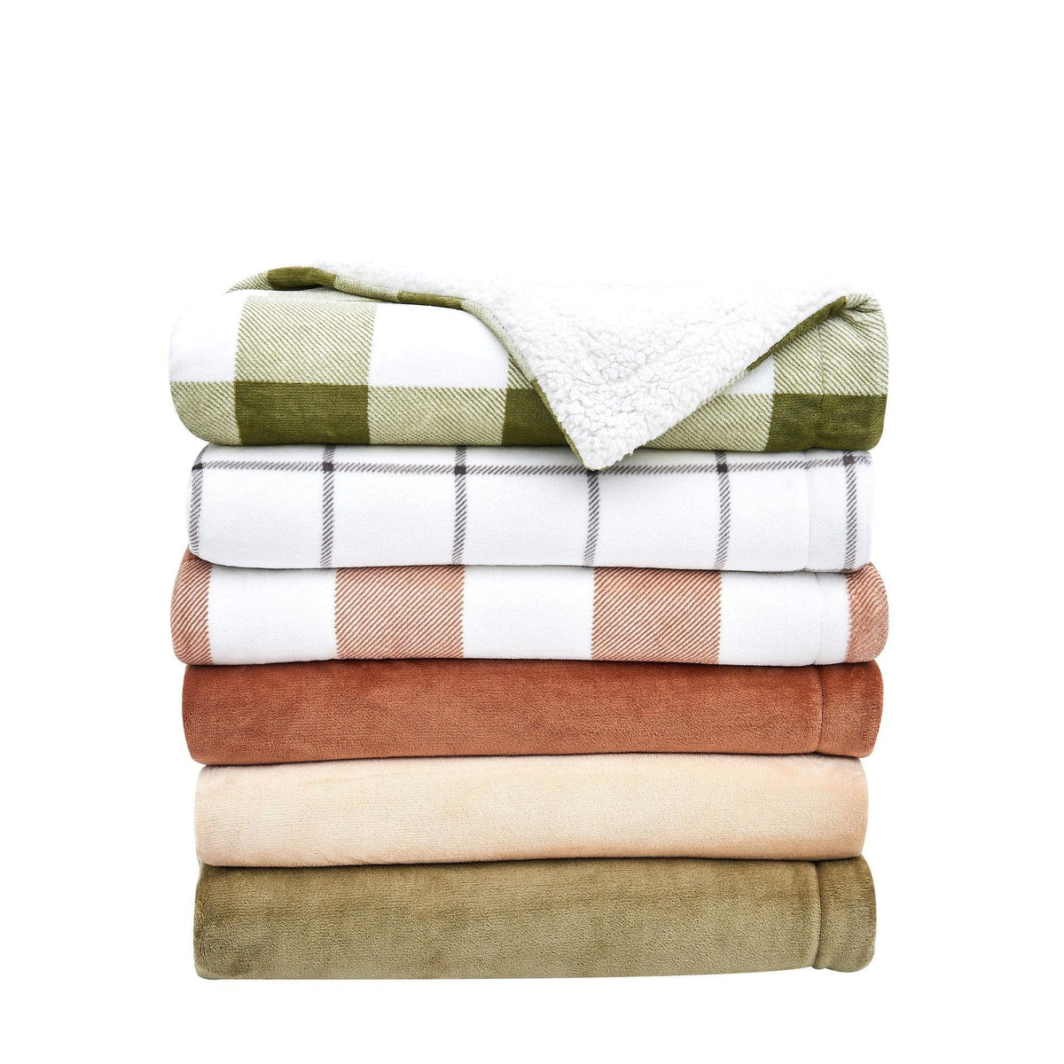 Kinsley Collection Velvet Plush Sherpa Luxury Bed Blanket and Throw – view 107