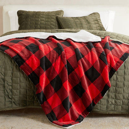 Kinsley Collection Velvet Plush Sherpa Luxury Bed Blanket and Throw – view 135