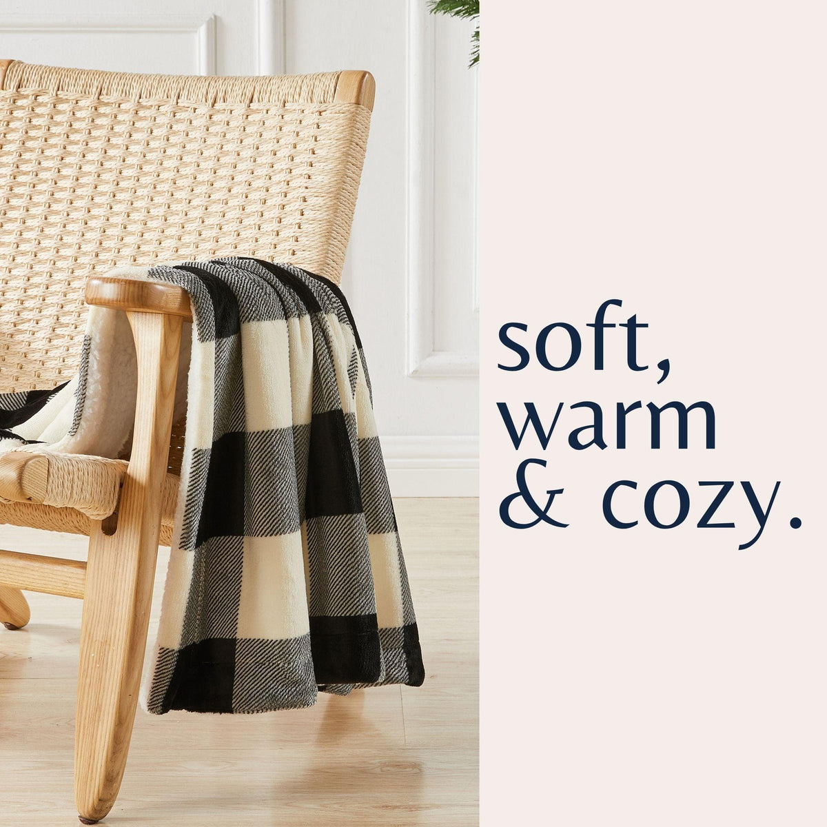Kinsley Collection Velvet Plush Sherpa Luxury Bed Blanket and Throw – view 145