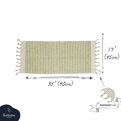 Pom Pom Organic Turkish Cotton Hand Towel, Handwoven 17 x 35 Inch – view 13