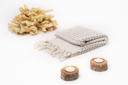 Pom Pom Organic Turkish Cotton Hand Towel, Handwoven 17 x 35 Inch – view 16