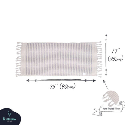 Pom Pom Organic Turkish Cotton Hand Towel, Handwoven 17 x 35 Inch – view 17