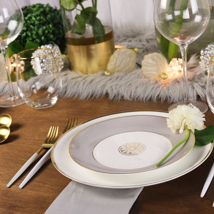 Diamond Jewel 8-Inch Salad Plates with 14k Gold Rim, Set of 4 – view 5