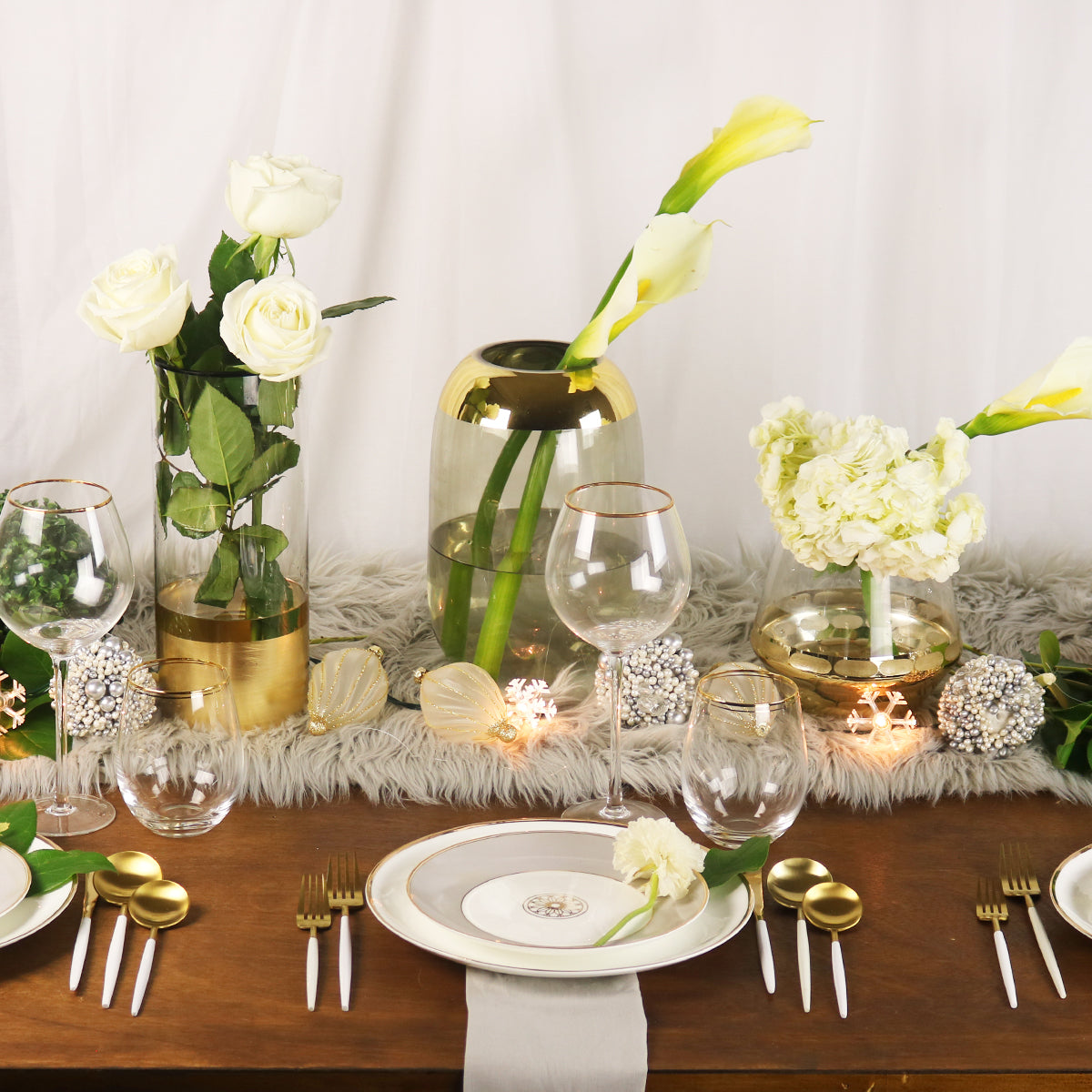 Diamond Jewel 8-Inch Salad Plates with 14k Gold Rim, Set of 4 – view 3
