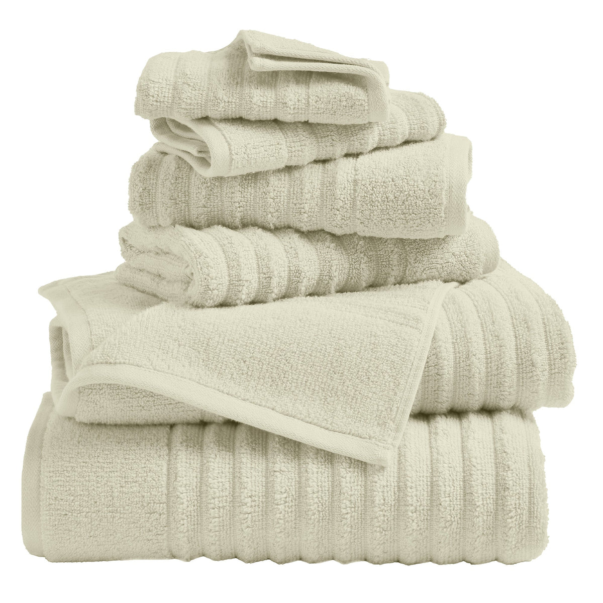 Karina Collection Luxury Combed Cotton Ribbed Bath Towel Set – view 121