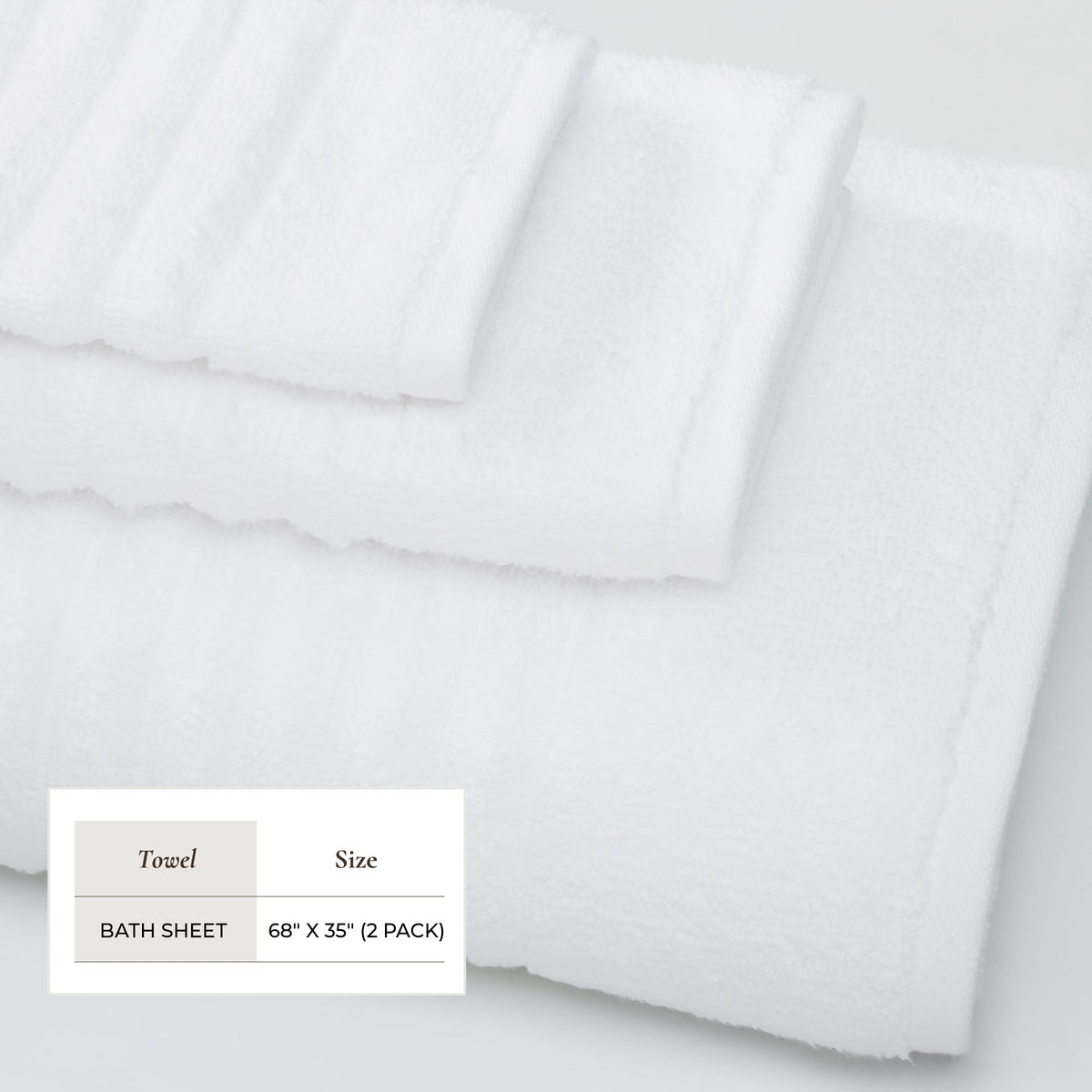 Karina Collection Luxury Combed Cotton Ribbed Bath Towel Set – view 22