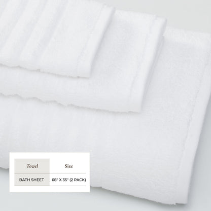Karina Collection Luxury Combed Cotton Ribbed Bath Towel Set – view 22