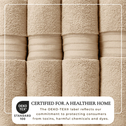 100% Cotton Premium Zero-Twist Bath Towel Set – Chiara Collection – view 24