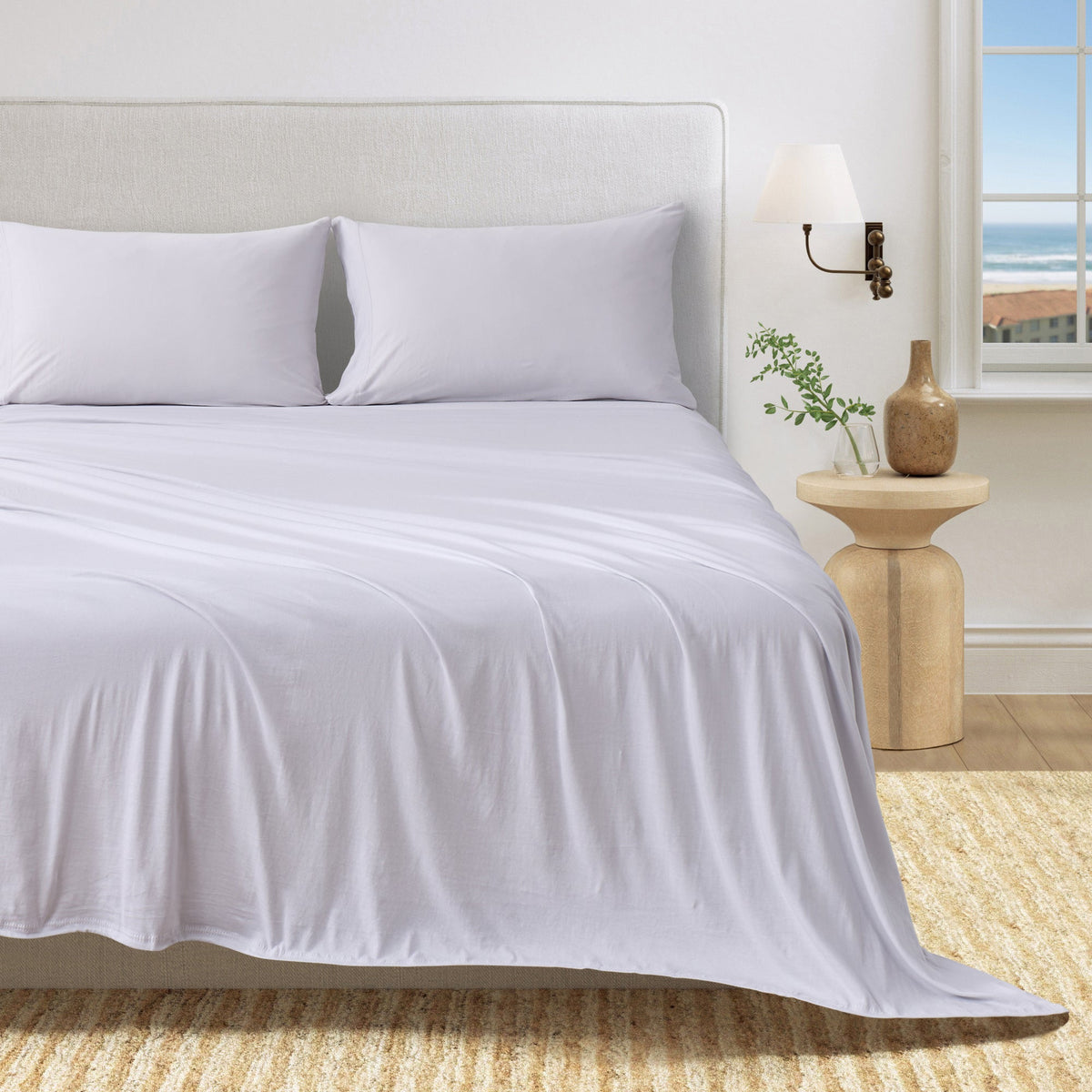 100% Organic Cotton Jersey Knit Sheet Set, Soft and Stretchy – view 13