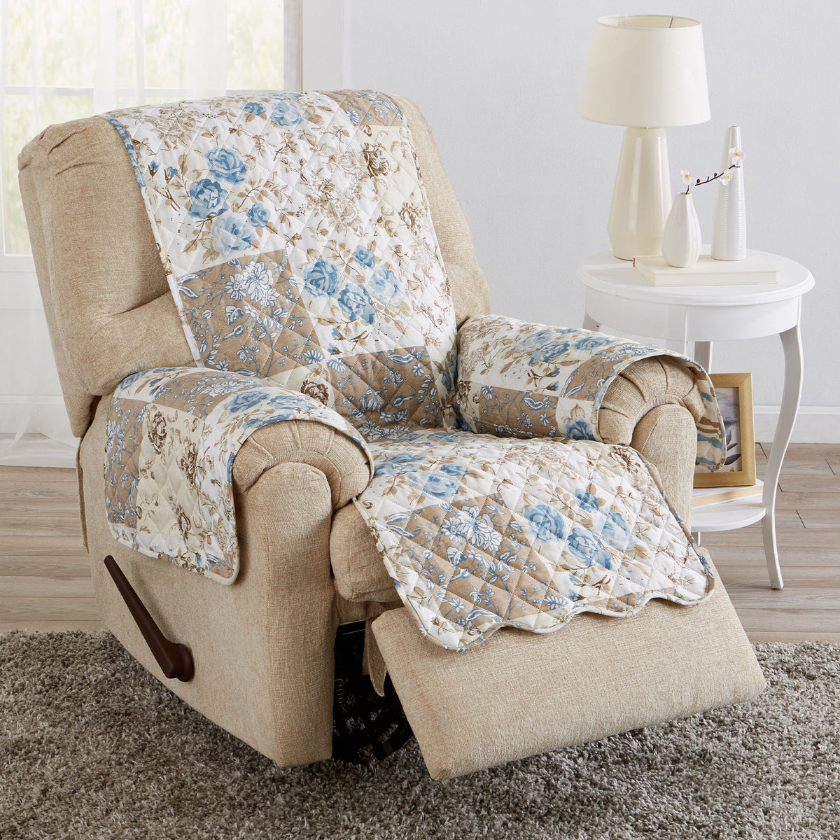 Reversible Floral Patchwork Furniture Protector – Maribel Collection – view 31