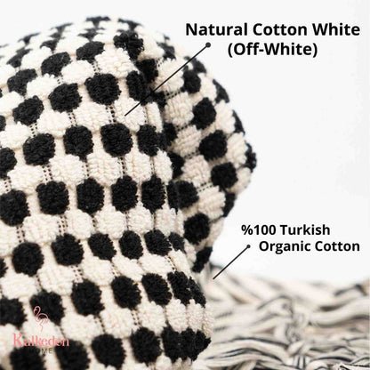 Pom Pom Organic Turkish Cotton Hand Towel, Handwoven 17 x 35 Inch – view 7