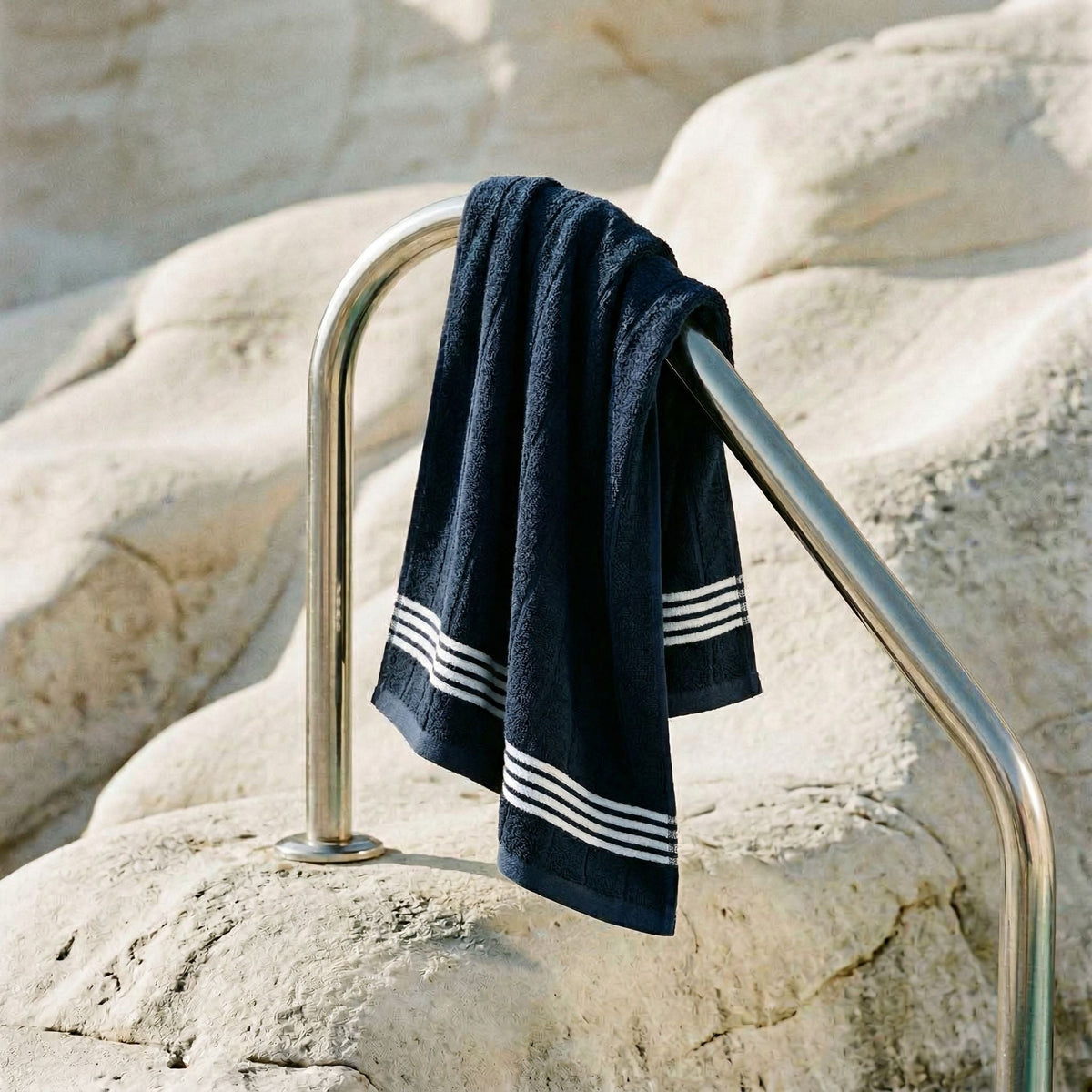 Nautilus Australian Cotton Striped Bath Towels, 600 GSM Towels and Sets – view 46
