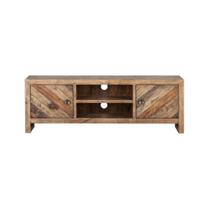 Hayes Reclaimed Pine Wood TV Console in Wheat Finish – view 2