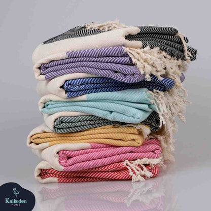Turkish Cotton Herringbone Towel for Bath & Beach
