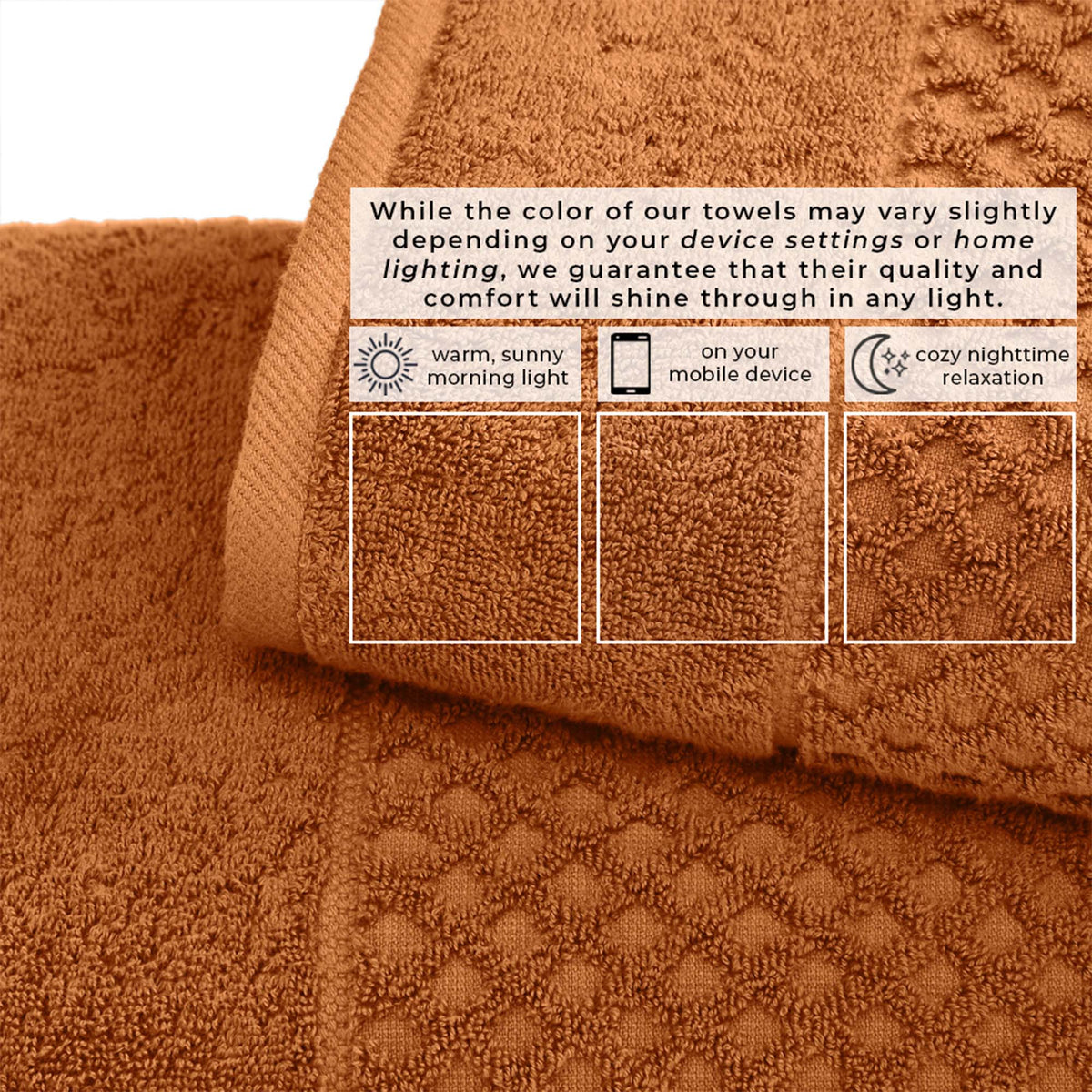 Cotton Diamond Waffle Weave Bath Towel Set – Grayson Collection – view 133