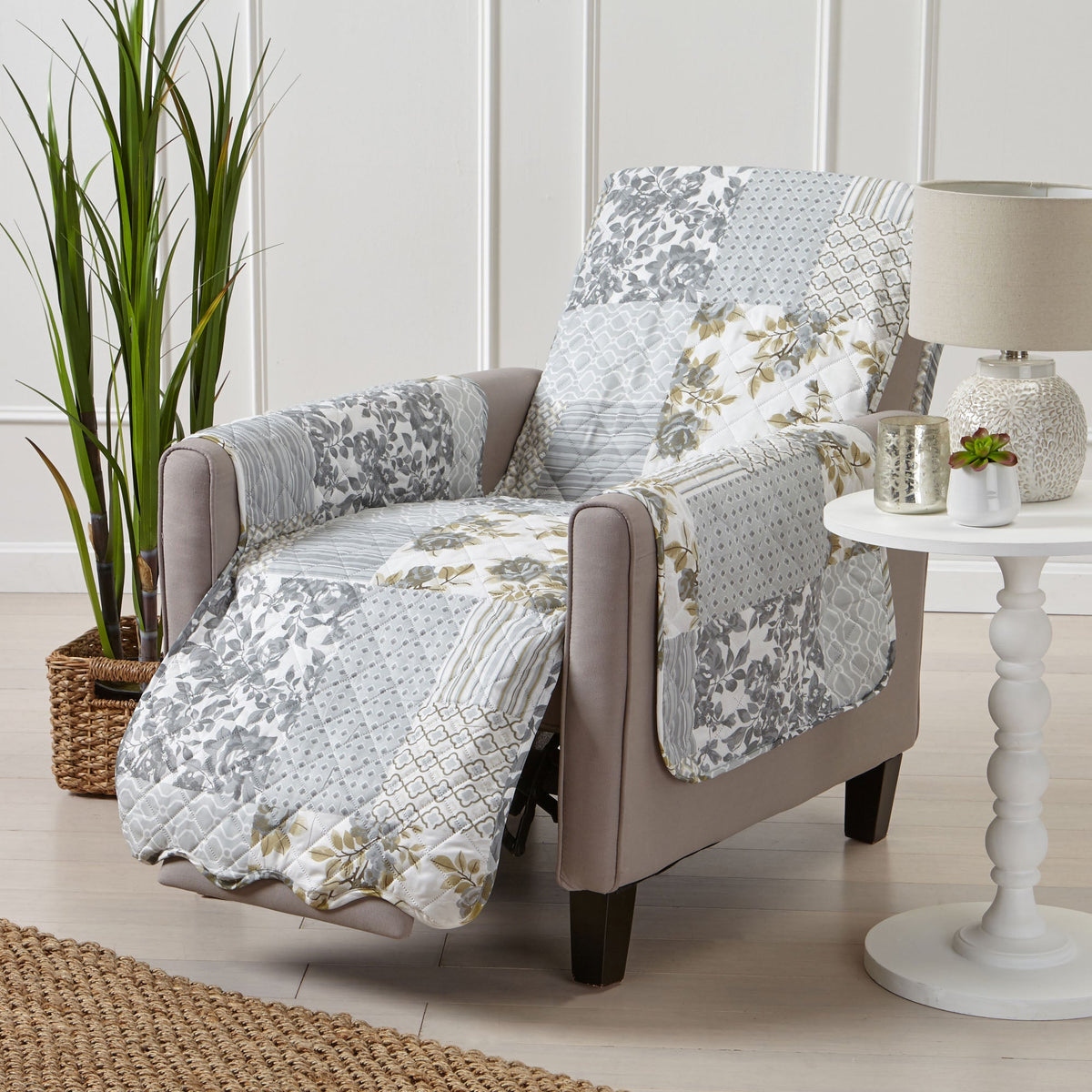 Reversible Patchwork Furniture Protector – Langdon Collection Sofa Cover – view 31