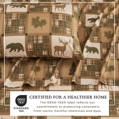 Lodge Print Microfiber Sheet Set – Mountain Ridge Collection – view 29