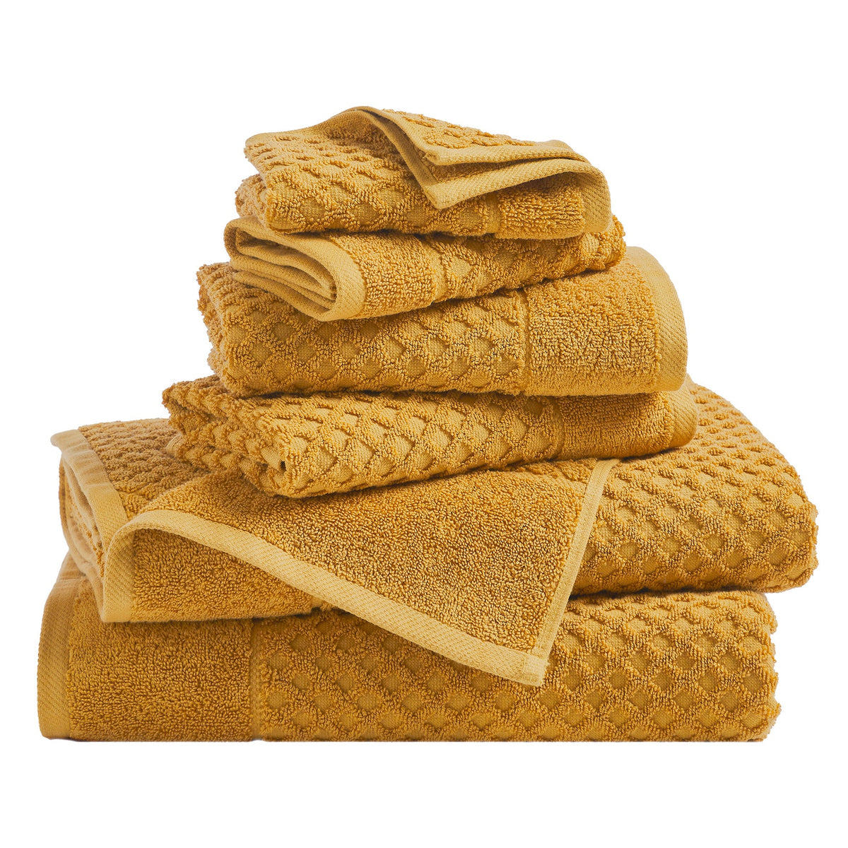 Cotton Diamond Waffle Weave Bath Towel Set – Grayson Collection – view 110