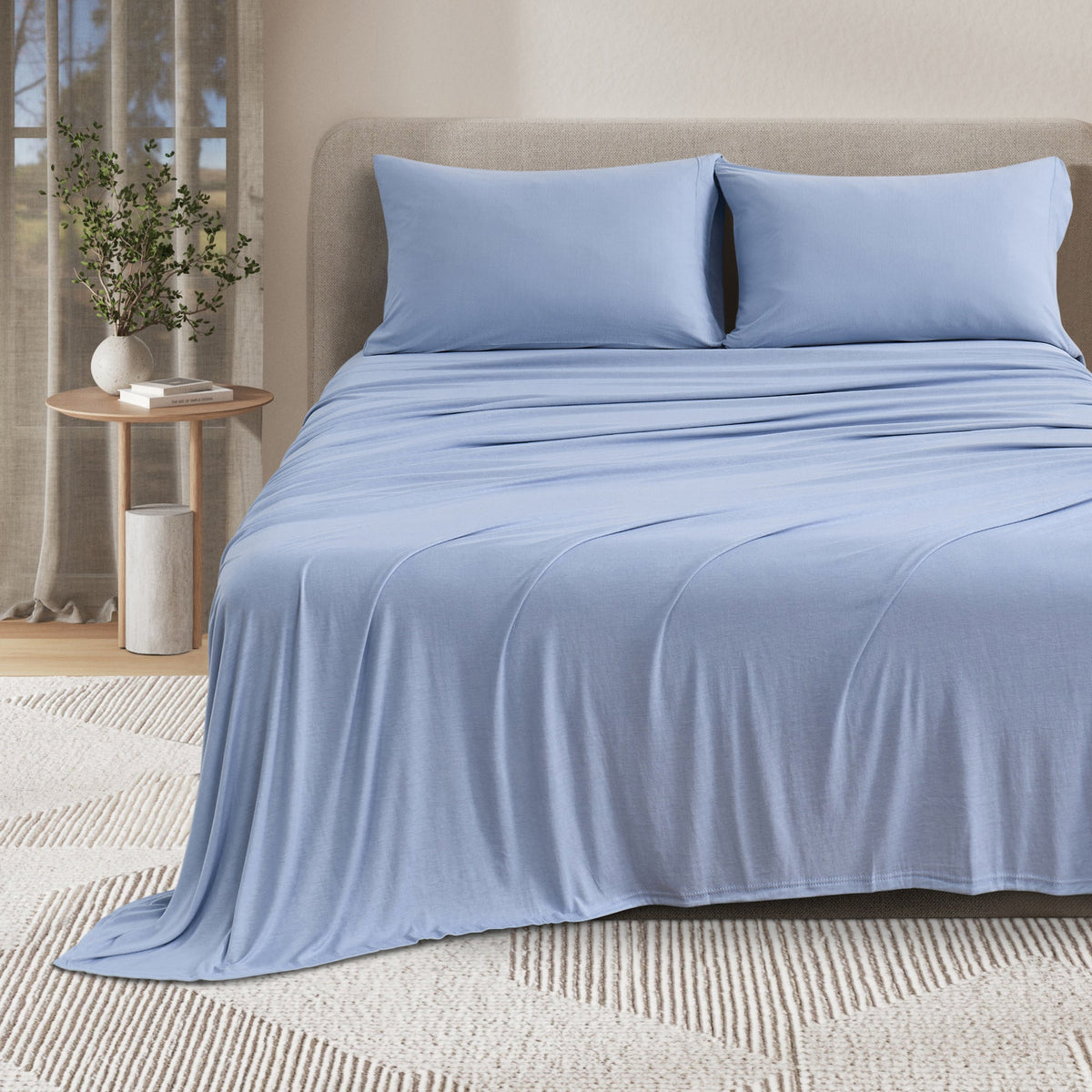 Viscose from Bamboo and Cotton Blend Jersey Knit Sheet Set – view 25