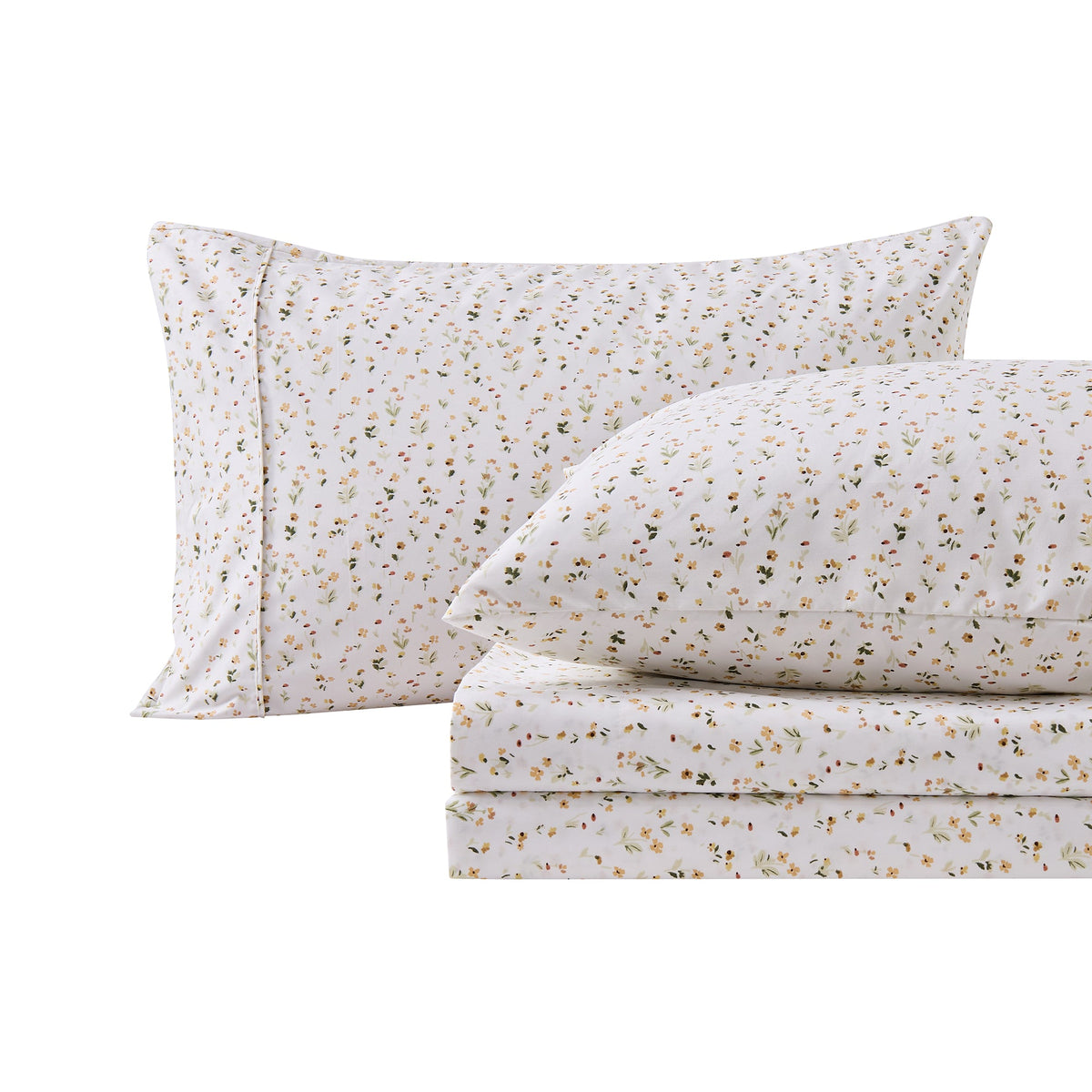 Watercolor Floral Microfiber Sheet Set – Delia Collection – view 42